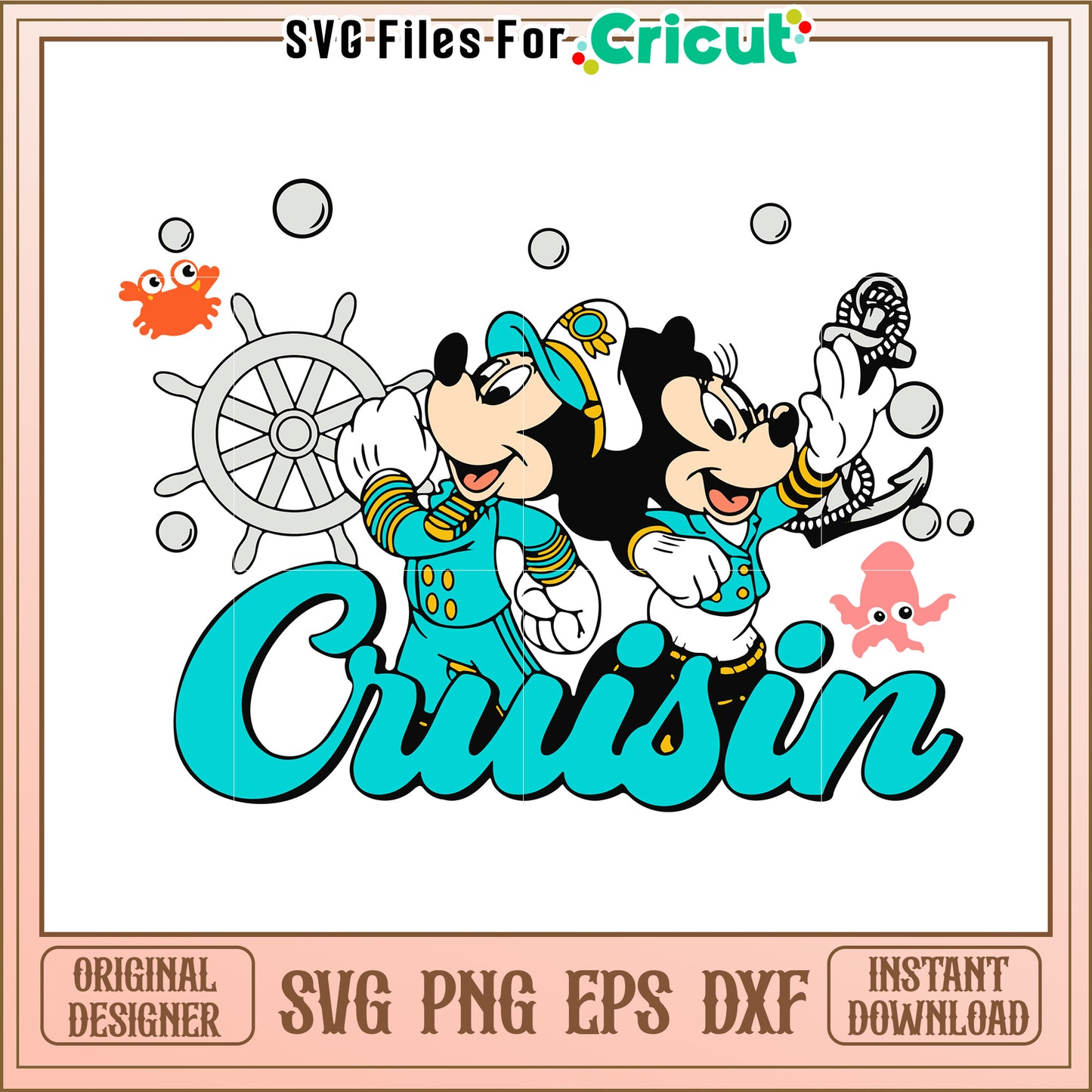 Mickey Minnie Cruise SVG Cut File
