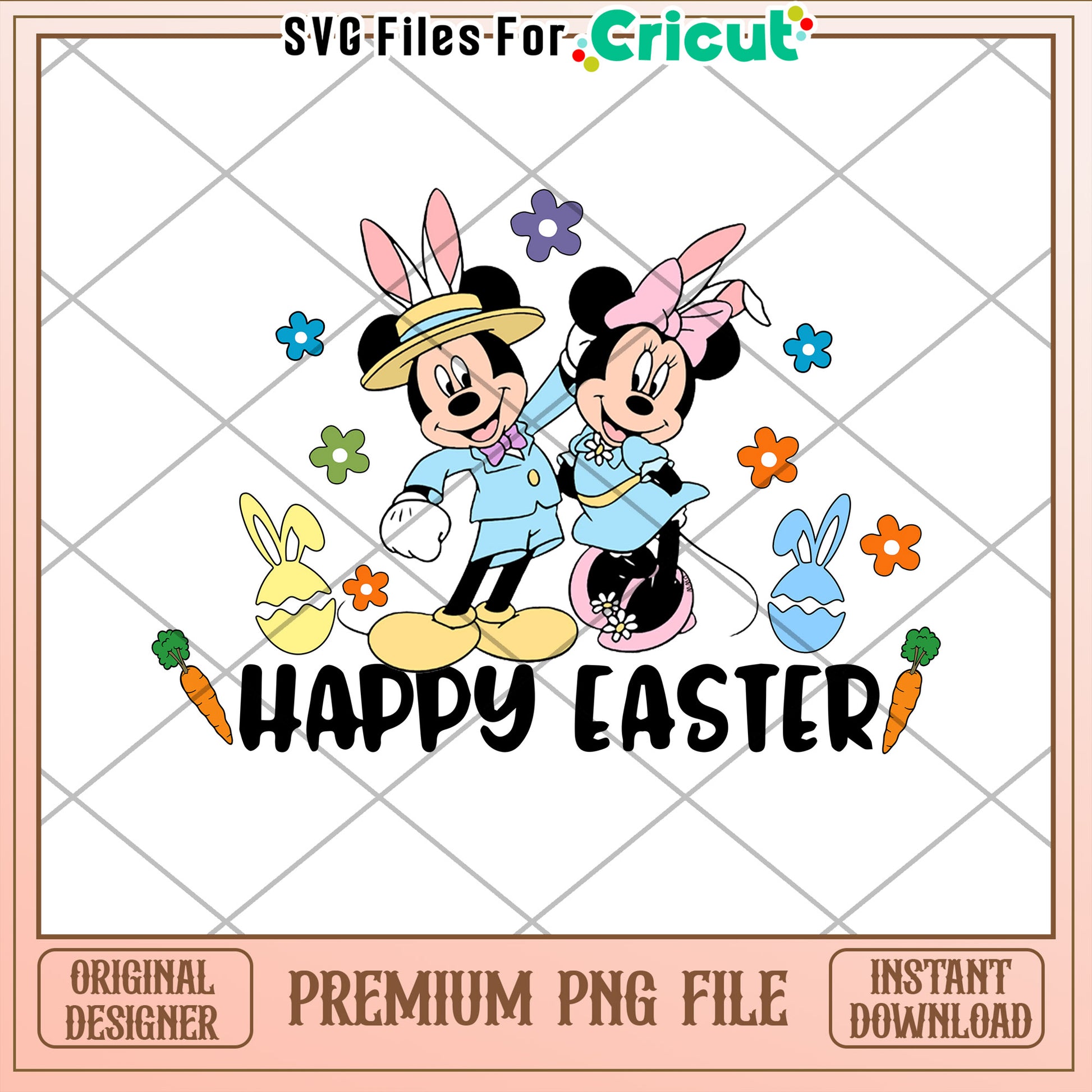 Mickey Minnie Easter PNG Instant Download