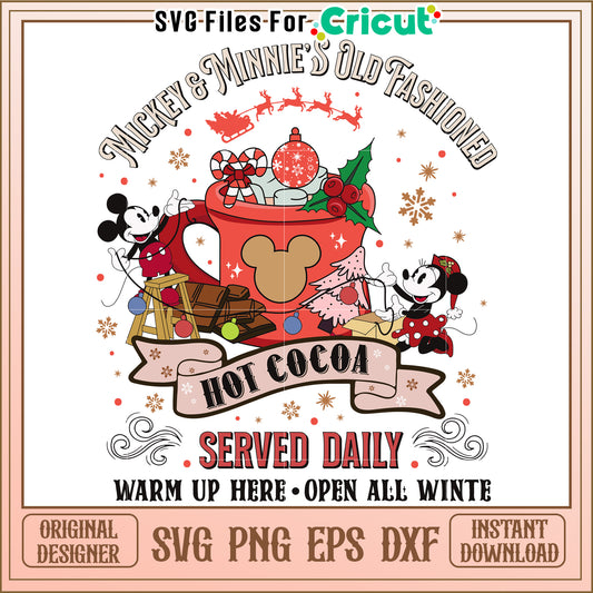 Mickey Minnie Hot Cocoa SVG Design