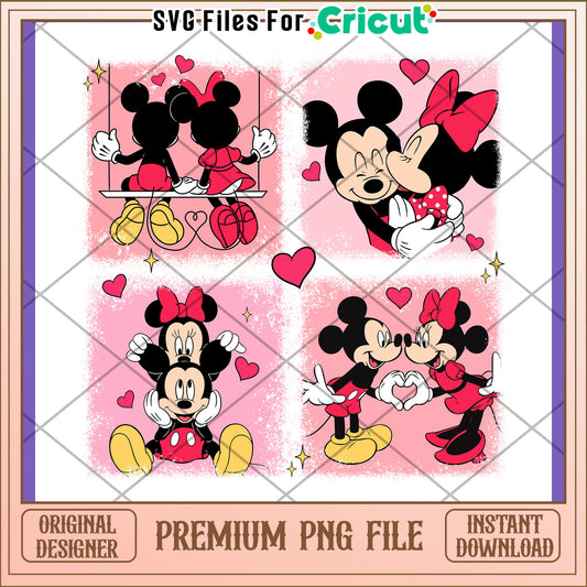 Mickey Minnie Mouse Valentine PNG