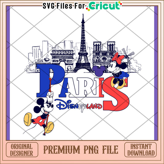 Mickey Minnie Paris Disneyland PNG