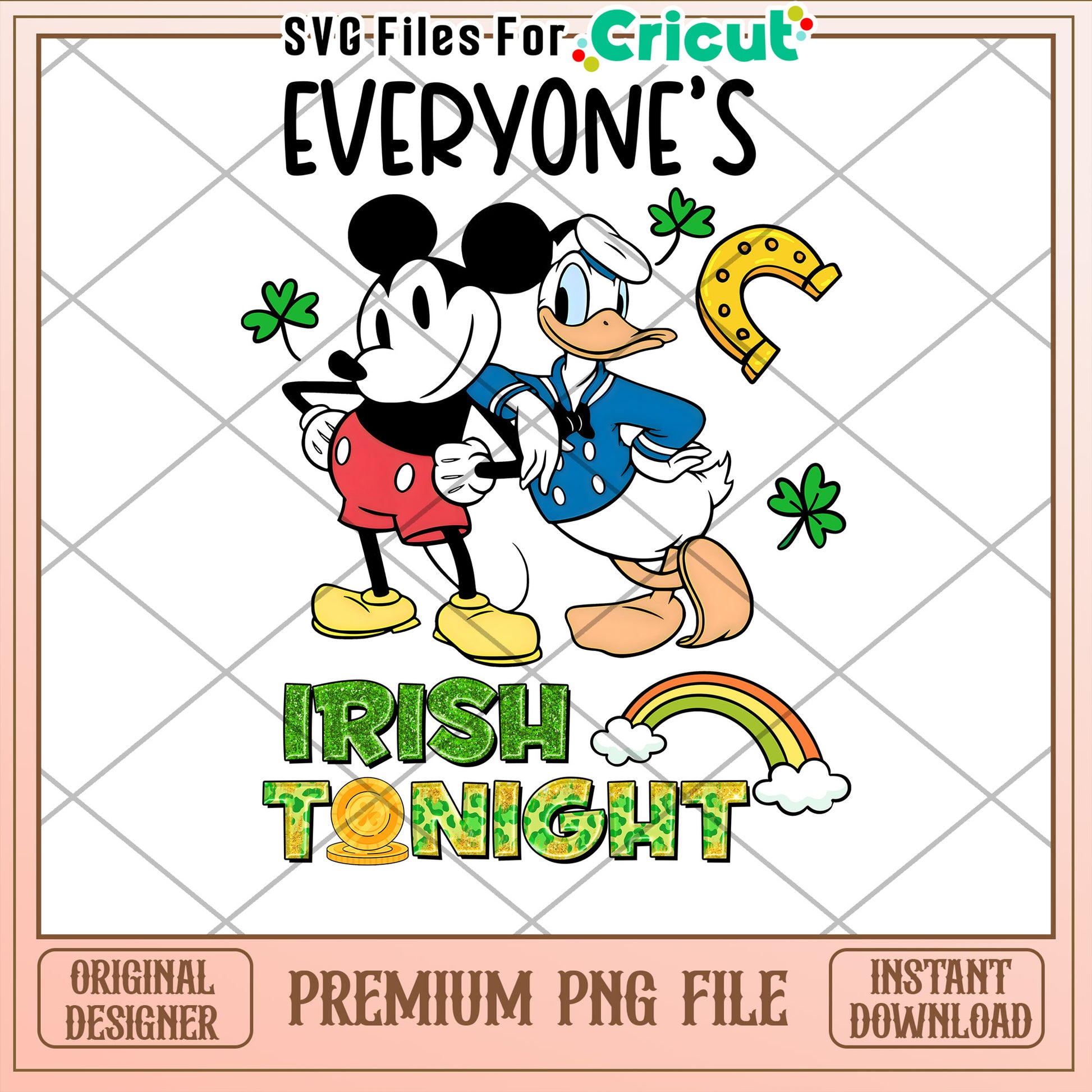 Mickey Minnie St Patricks Day PNG