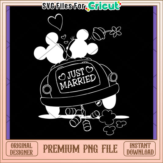 Mickey Minnie Wedding PNG Image