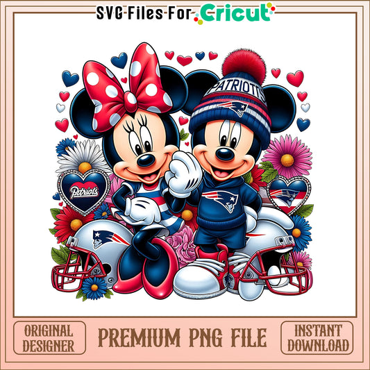 Mickey Minnie flower Falcons png, Atlanta Falcons png, NFL png