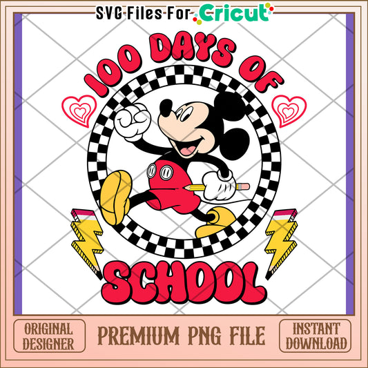 Mickey Mouse 100 Days of School PNG