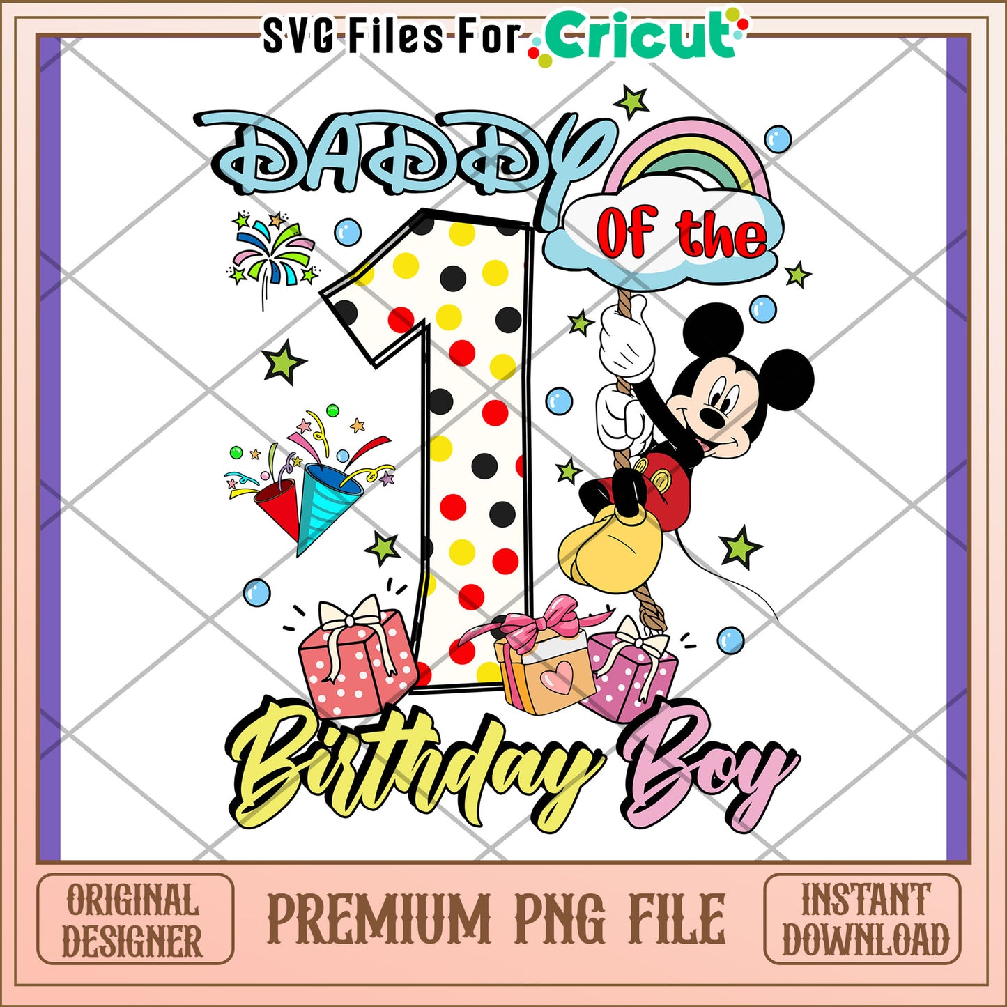 Mickey Mouse 1st Birthday Boy PNG