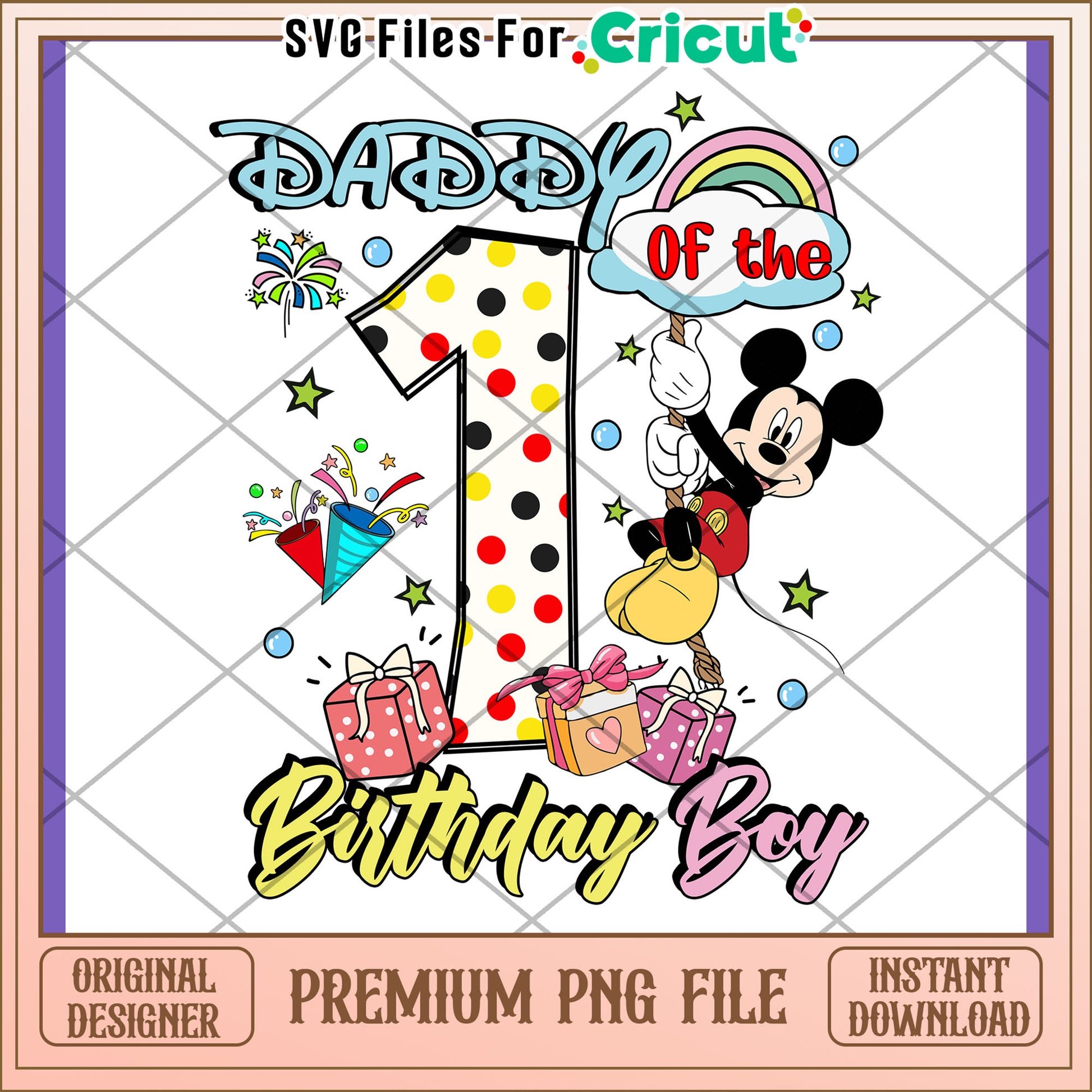 Mickey Mouse 1st Birthday Boy PNG