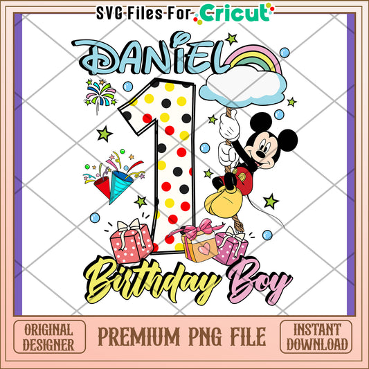 Mickey Mouse 1st Birthday PNG Boy