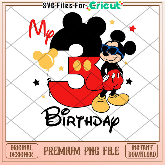 Mickey Mouse 3rd Birthday PNG