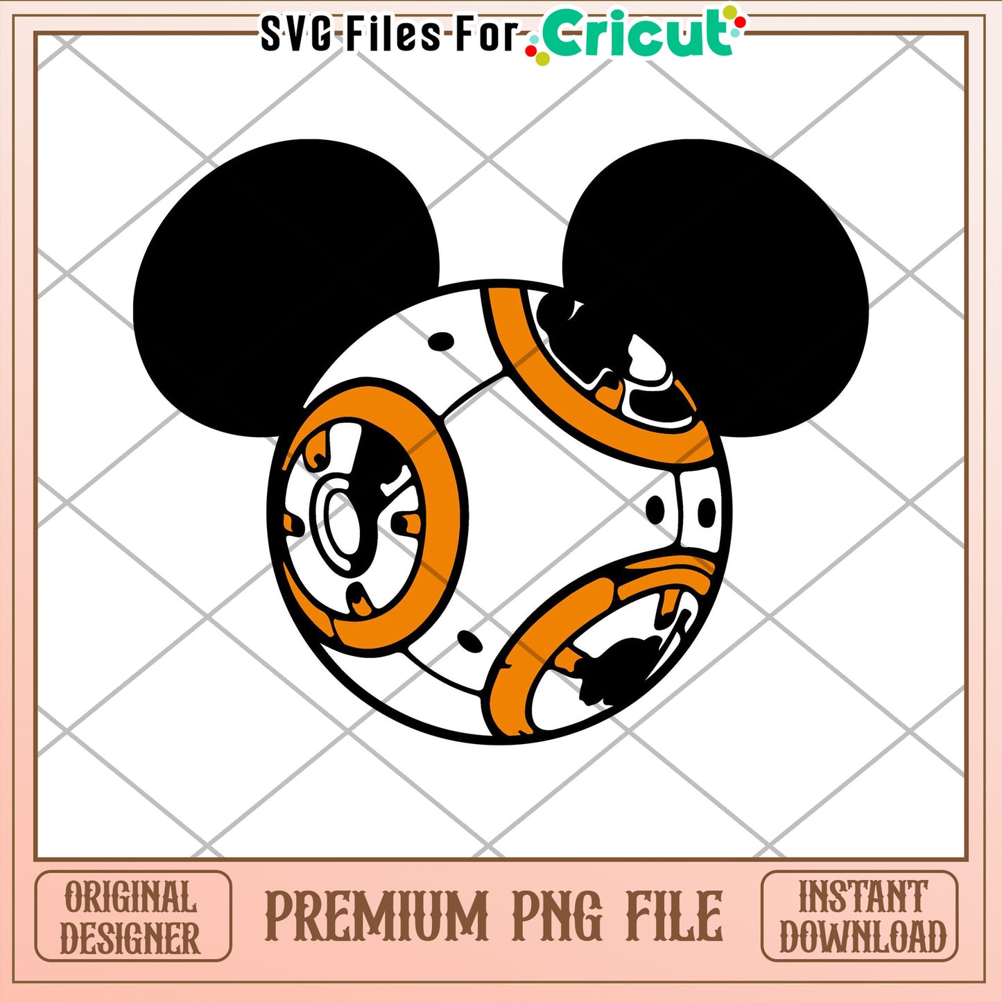 Mickey Mouse BB8 PNG Cricut File