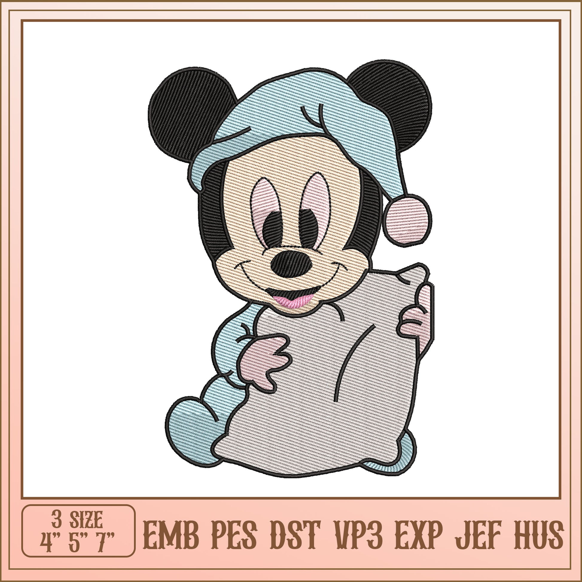 Mickey Mouse Baby Embroidery Design