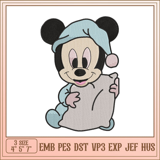 Mickey Mouse Baby Embroidery Design
