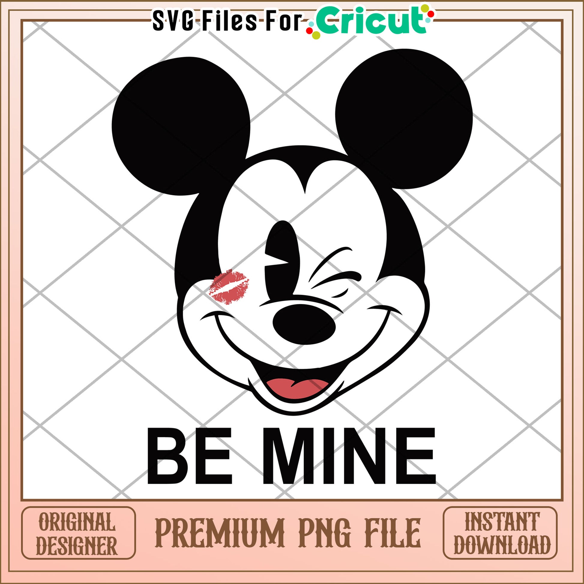Mickey Mouse Be Mine PNG Valentine
