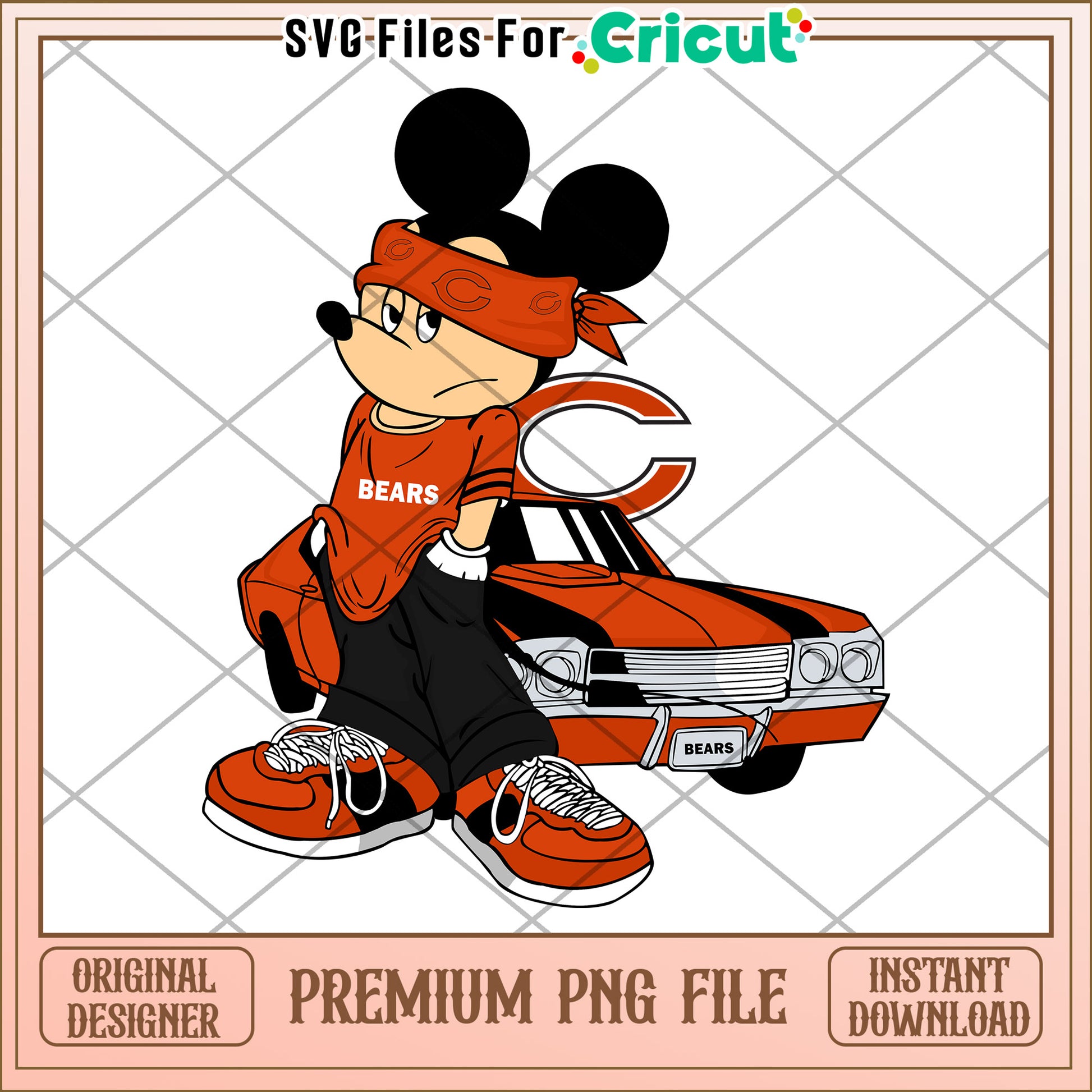 Mickey Mouse Bears PNG File for Cricut, Premium Instant Download