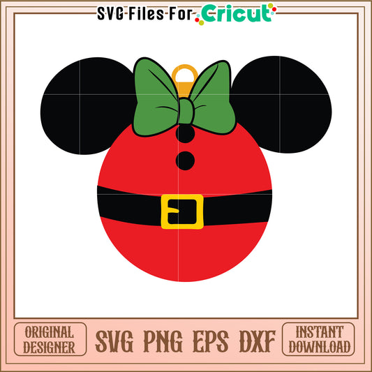 Mickey Mouse Christmas Ornament SVG