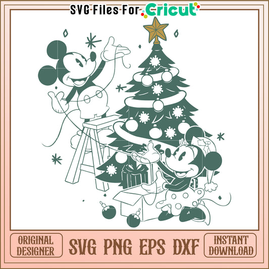 Mickey Mouse Christmas SVG Cut Files