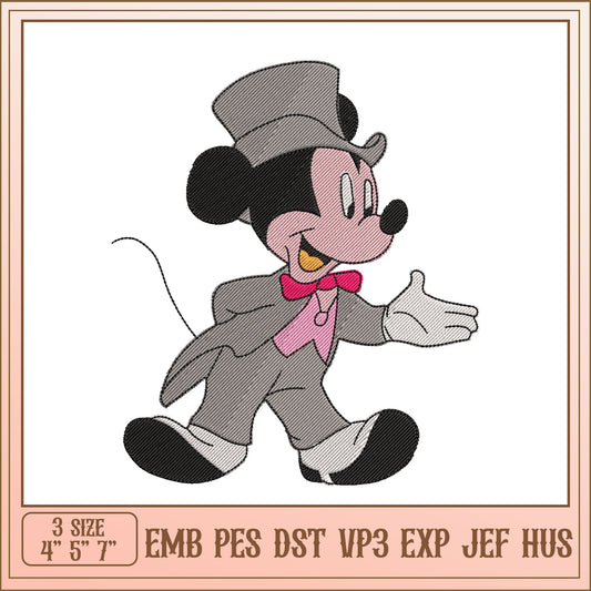 Mickey Mouse Classic Embroidery Design in Three Sizes Available
