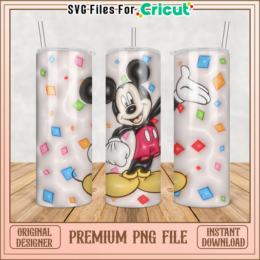 Mickey Mouse Confetti PNG Tumbler