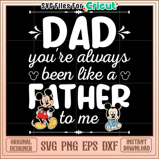 Mickey Mouse Dad SVG Design Download