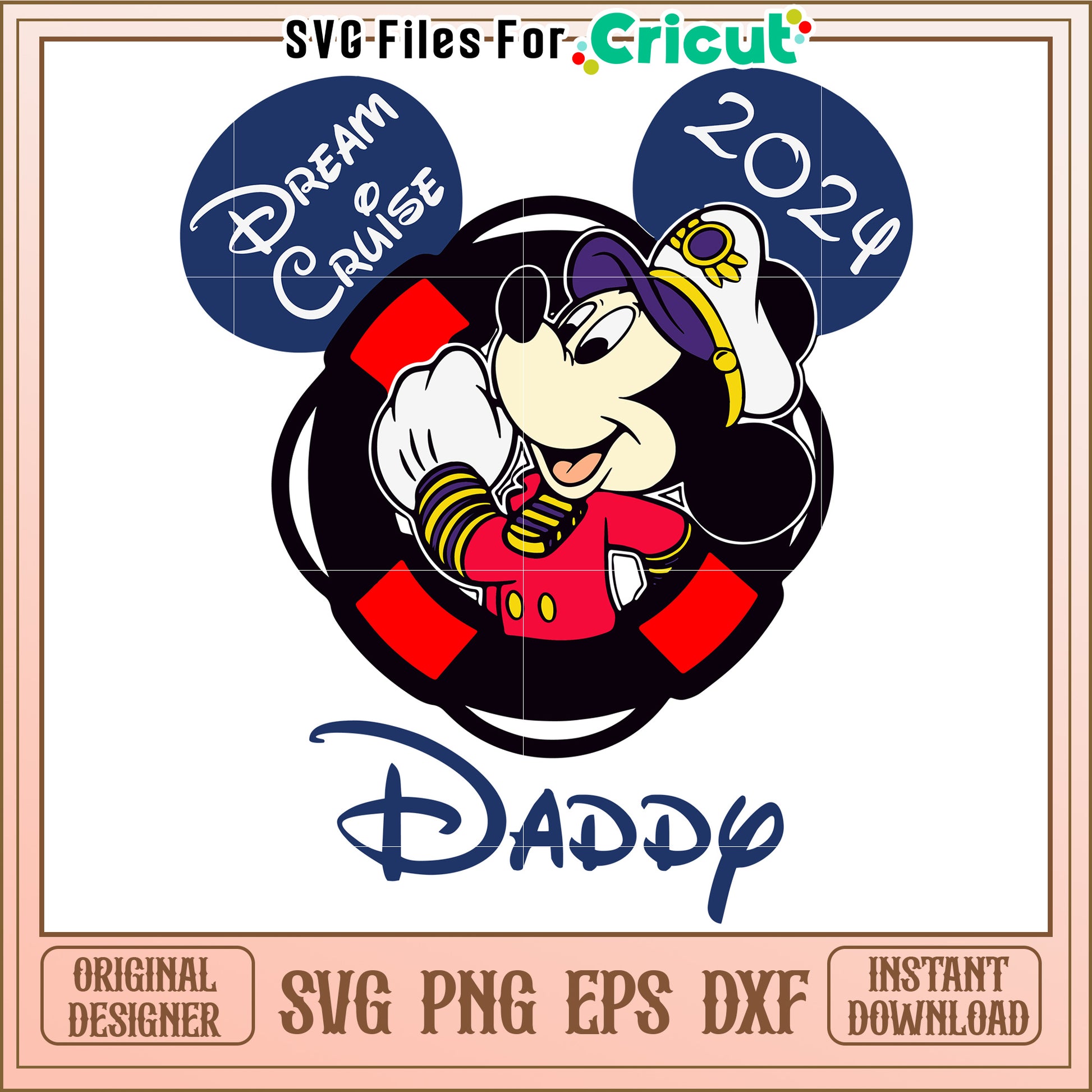 Mickey Mouse Daddy Cruise 2024 SVG