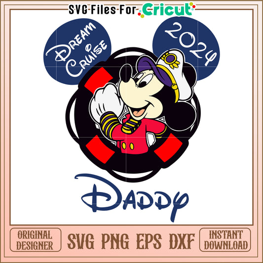Mickey Mouse Daddy Cruise 2024 SVG