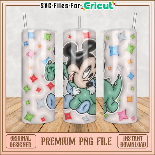 Mickey Mouse Dinosaur PNG Sublimation
