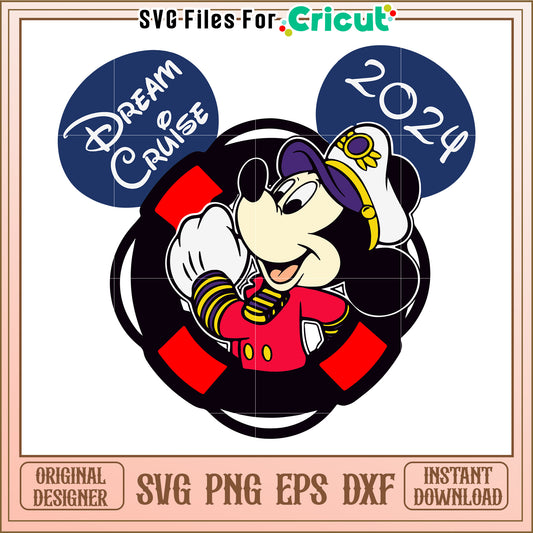 Mickey Mouse Dream Cruise 2024 SVG
