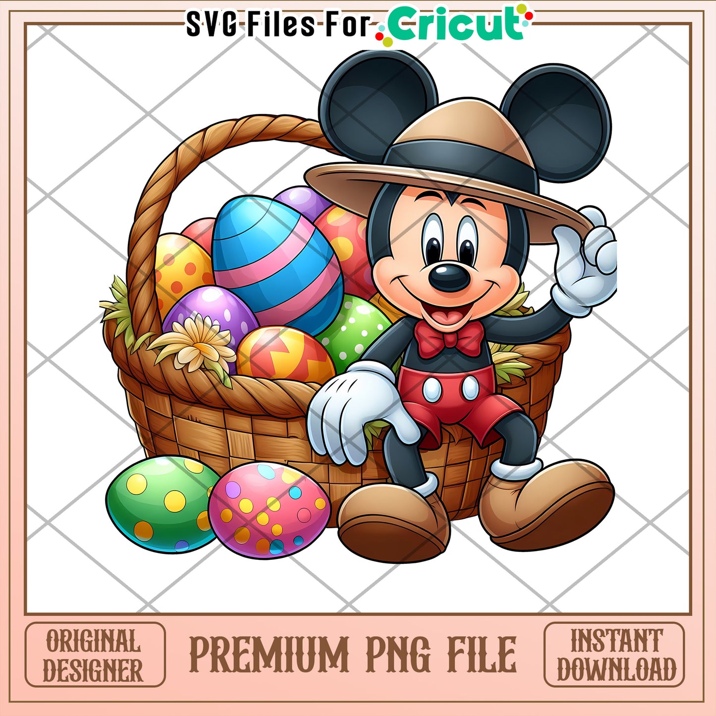 Mickey Mouse Easter Basket PNG