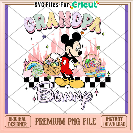 Mickey Mouse Easter Bunny Grandpa PNG