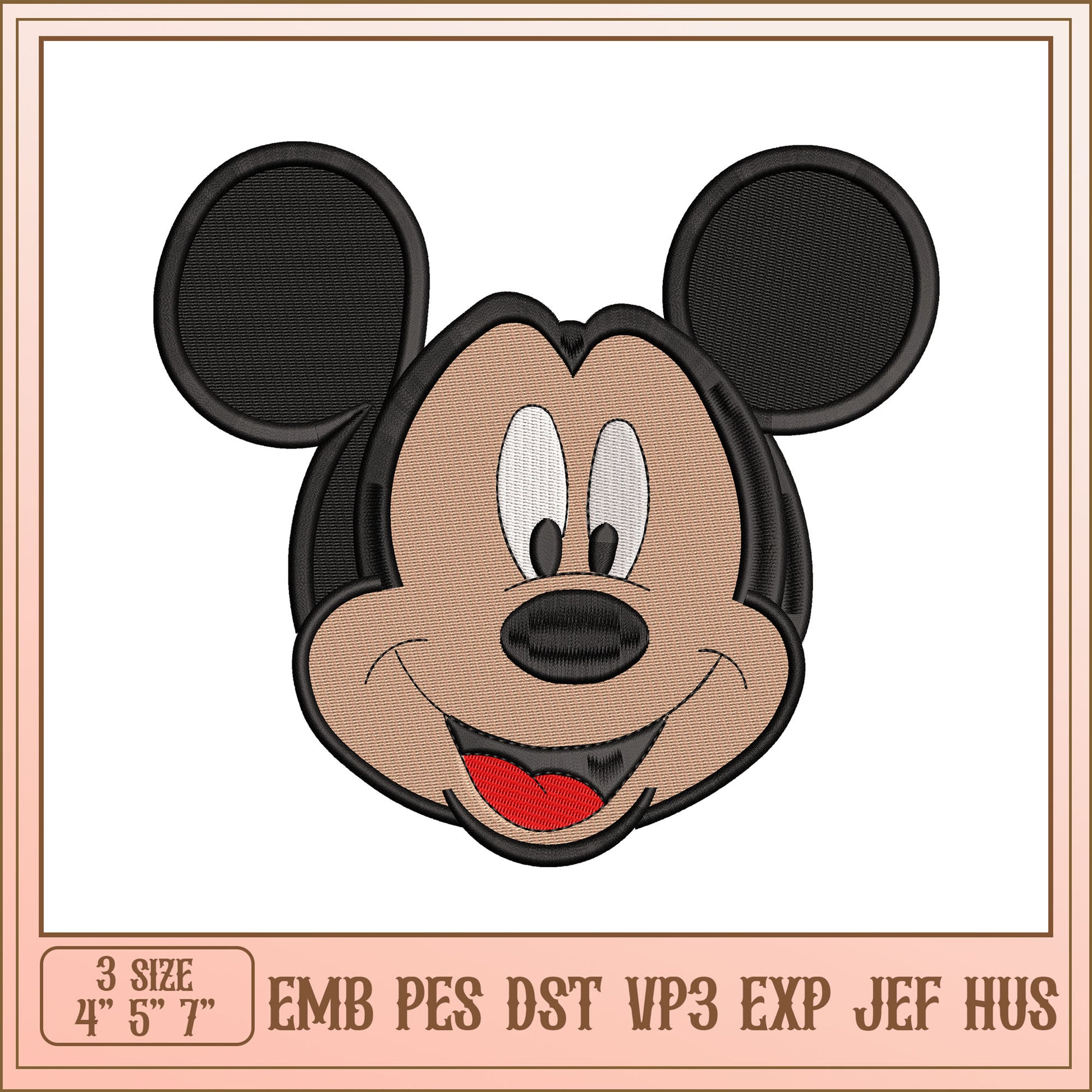 Mickey Mouse Embroidery Design - EMB PES DST