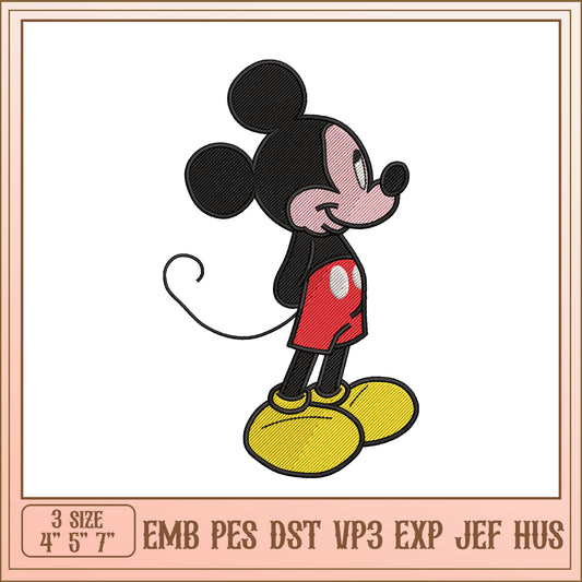 Mickey Mouse Embroidery Design Three Sizes for All Projects