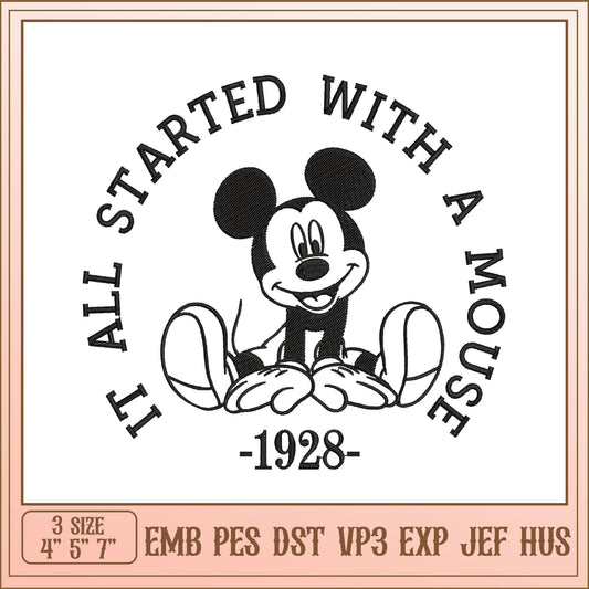 Mickey Mouse Embroidery Design