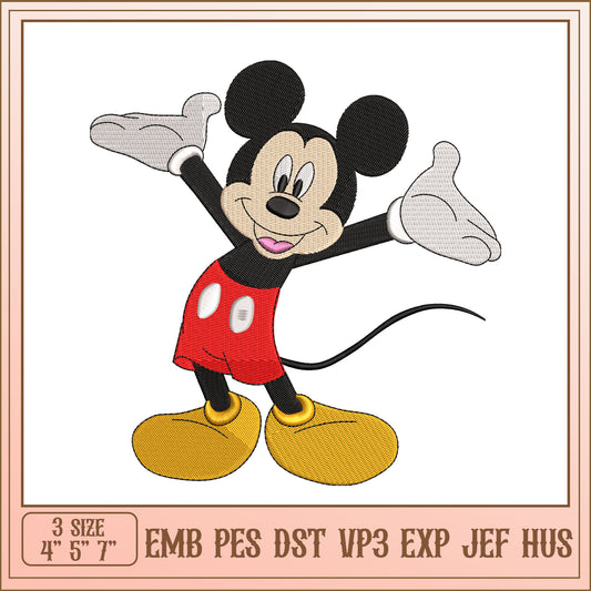 Mickey Mouse Embroidery Design for All Machine Formats