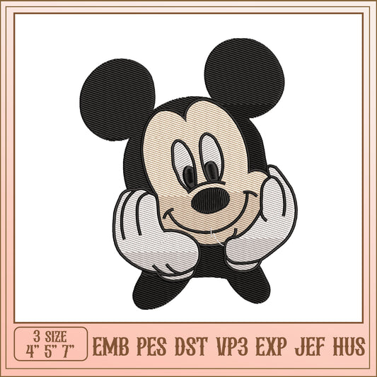 Mickey Mouse Embroidery Design for Various Machine Formats