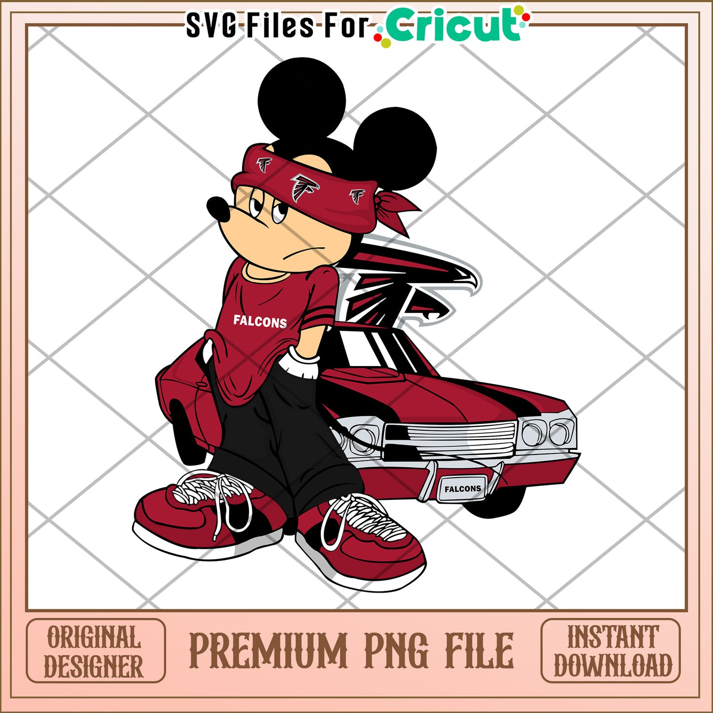 Mickey Mouse Falcon Design for Cricut, Premium PNG Instant Download