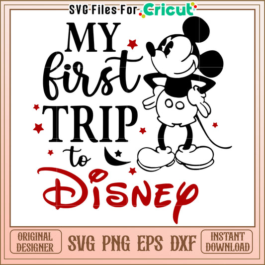 Mickey Mouse First Disney Trip SVG