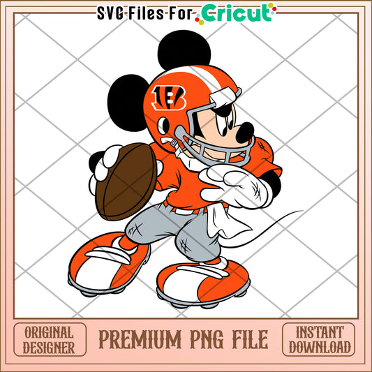 Mickey Mouse Football PNG Design for Cricut, Perfect for Crafts