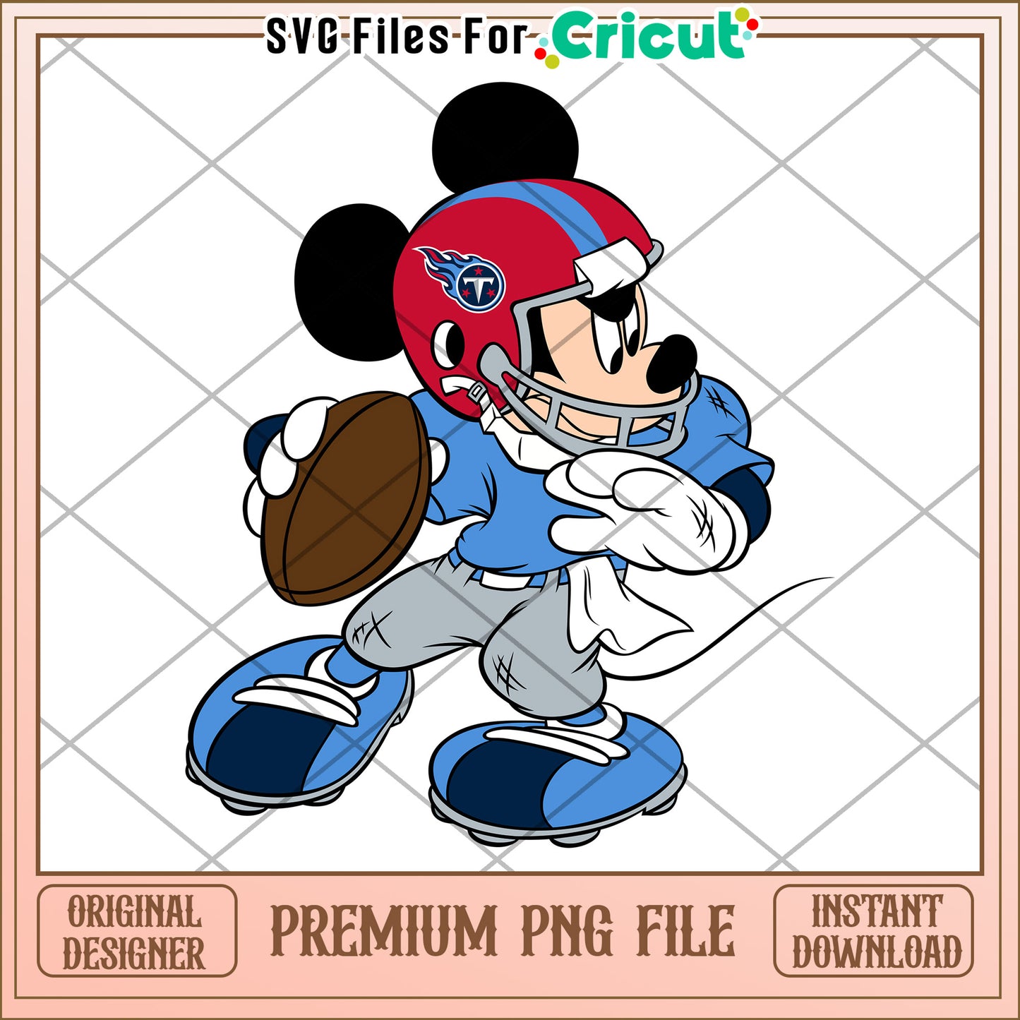 Mickey Mouse Football PNG File For Cricut, Download and Use Now