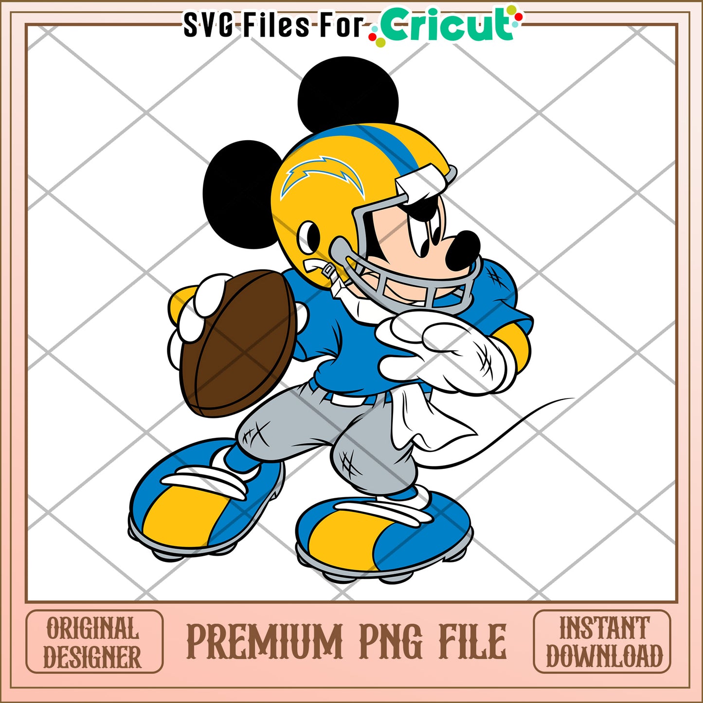 Mickey Mouse Football PNG File for Cricut, Instant Download Available