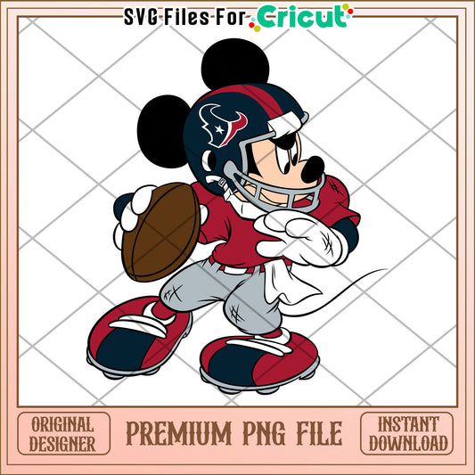 Mickey Mouse Football PNG File for Cricut, Instant Download Design