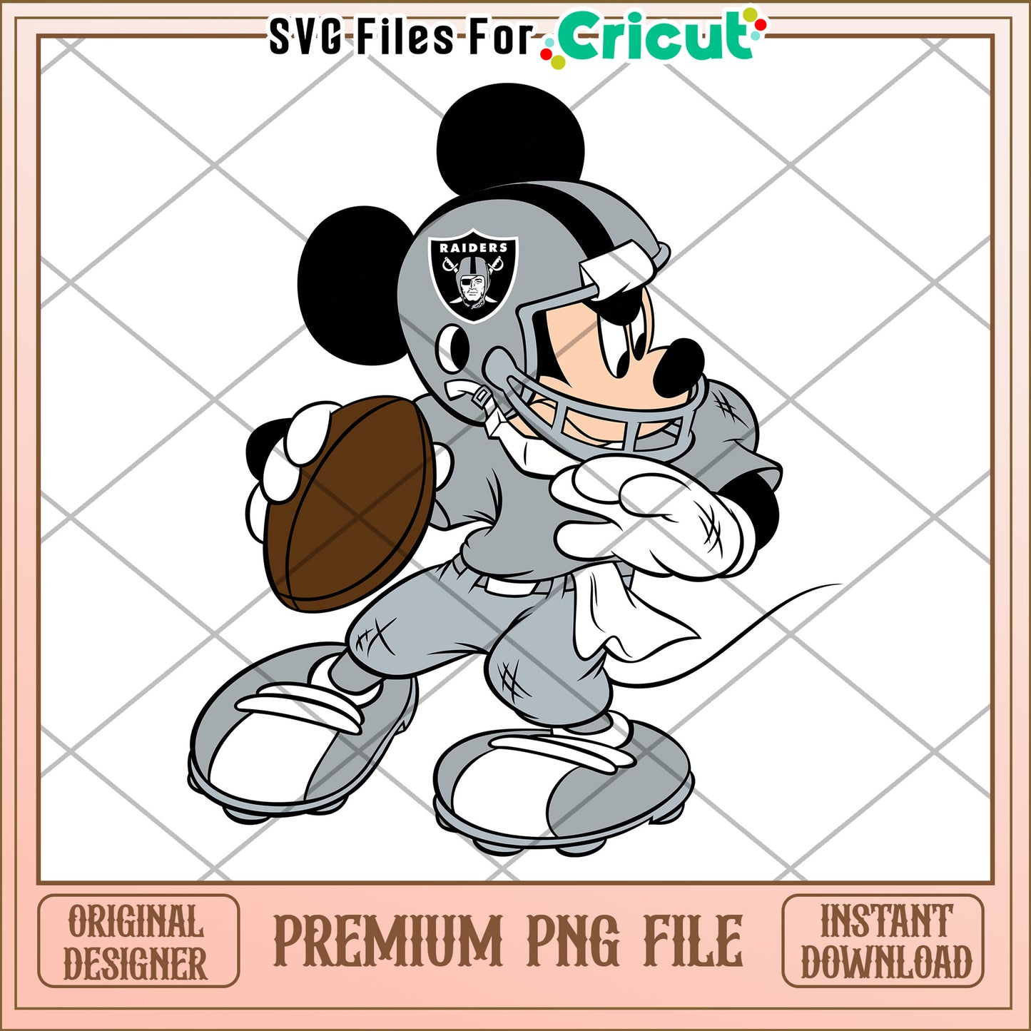 Mickey Mouse Football PNG File for Cricut, Perfect for Crafts