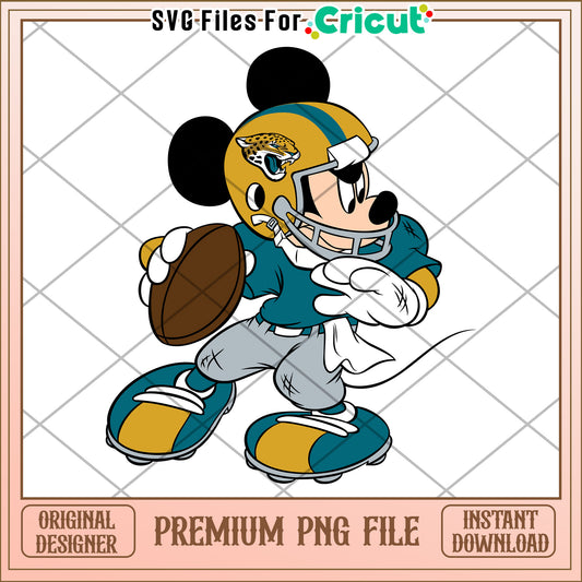 Mickey Mouse Football PNG File for Cricut, Premium Instant Download