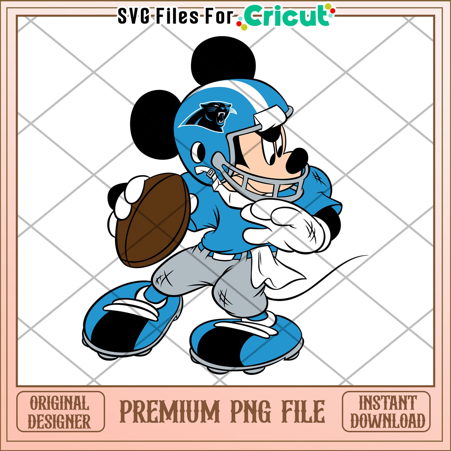 Mickey Mouse Football Player PNG File for Cricut, Instant Download Available