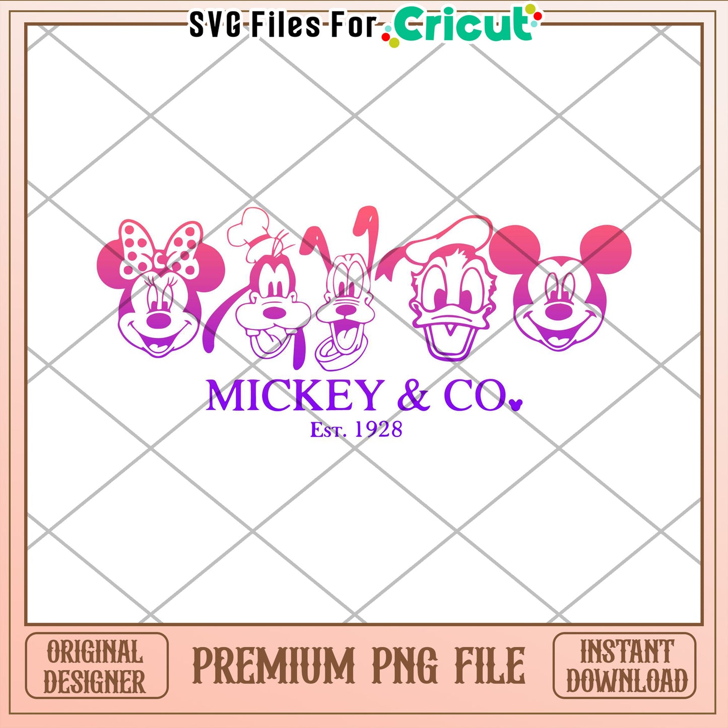 Mickey Mouse Friends PNG Cricut Design