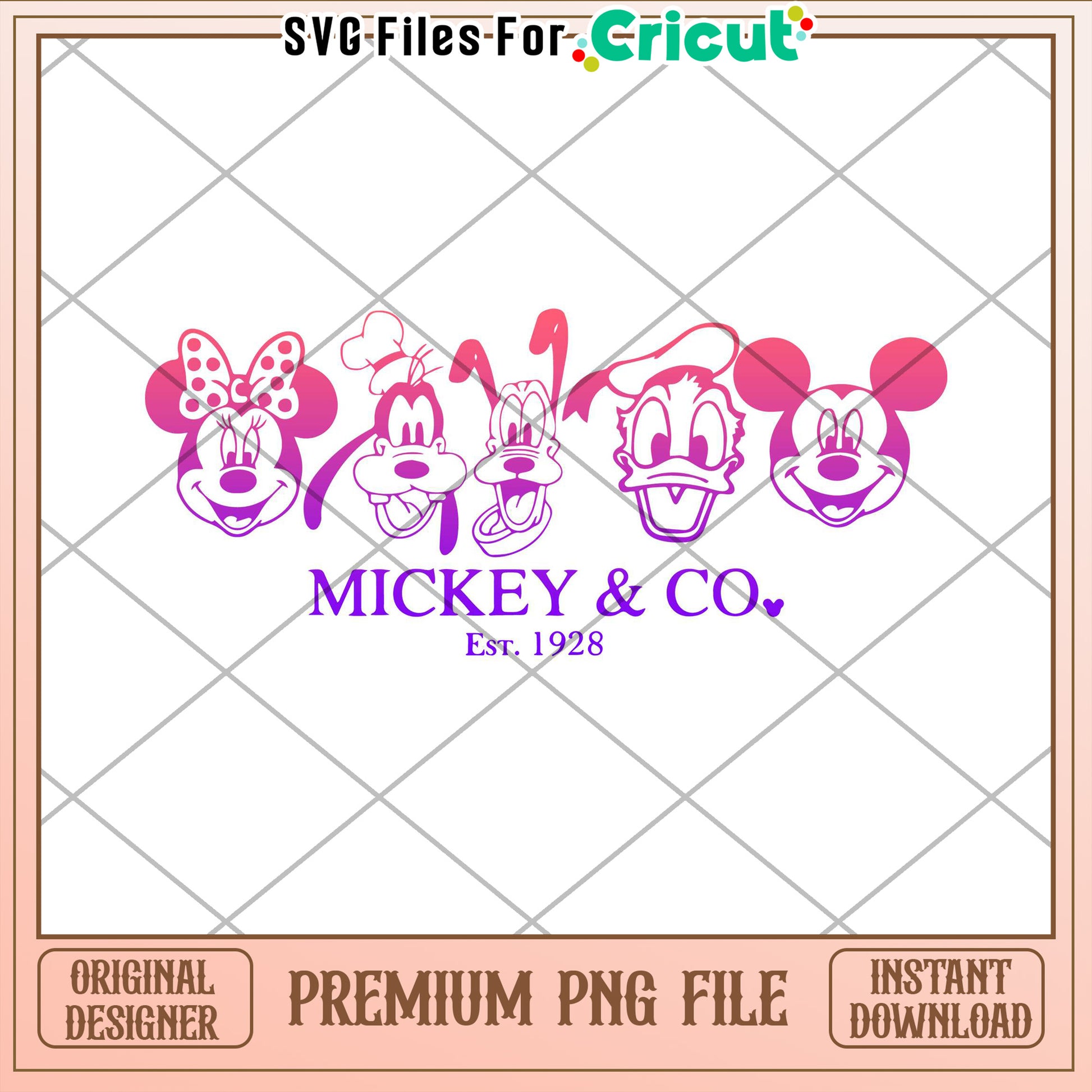 Mickey Mouse Friends PNG Cricut Design