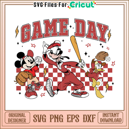 Mickey Mouse Game Day SVG Cricut Cut Files
