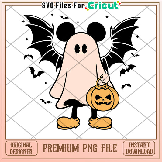 Mickey Mouse Ghost Halloween PNG