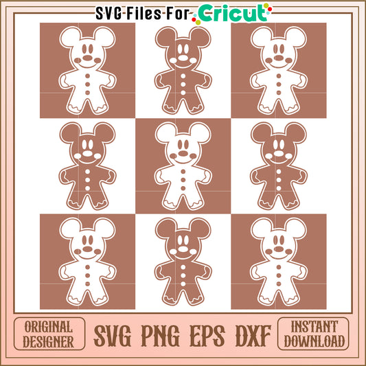 Mickey Mouse Gingerbread SVG PNG EPS DXF