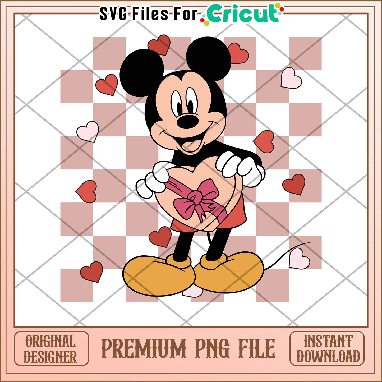 Mickey Mouse Heart PNG File for Cricut Crafting Projects