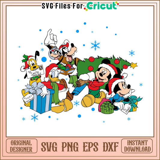 Mickey Mouse Holiday Fun SVG Design for Christmas Celebrations
